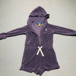 Toddler Girls Polo Ralph Lauren Navy Blue Jumpsuit